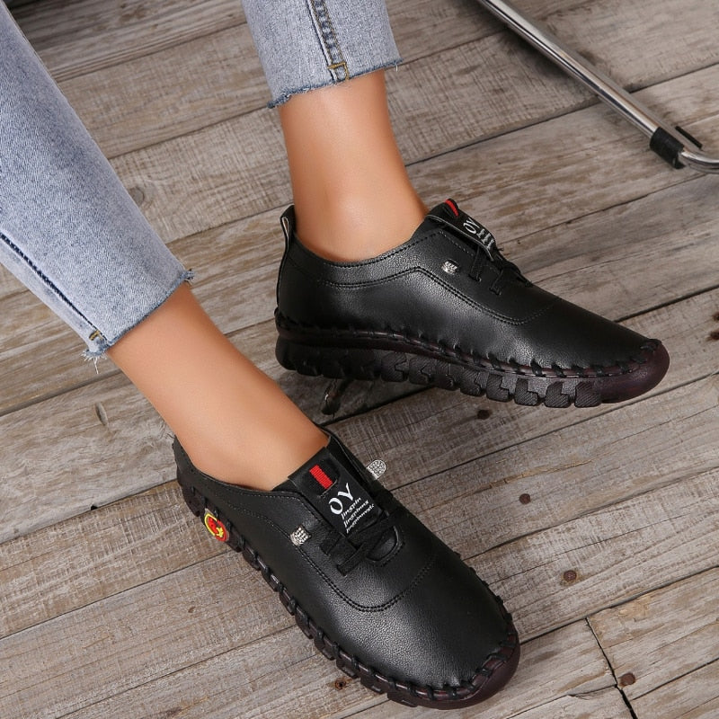 Chaussures en cuir légères et confortables pour femmes - Chaussure Ideale